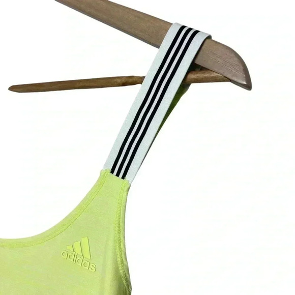 Adidas Neon Green Workout Tank Black and White Stretchy Straps | Size Small - Picture 3 of 7